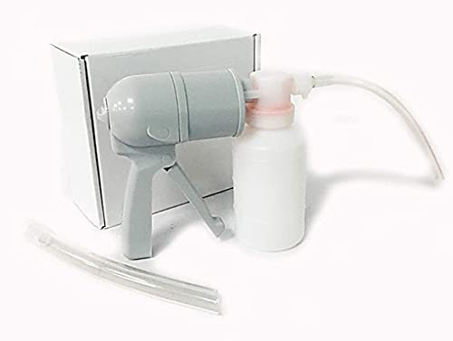 Vikitim Tragbares Sputum Absauggerät, Manuelle Absaugpumpe, Kunststoff, Steril, 1 Stück