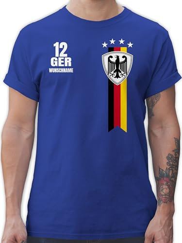 T-Shirt Herren - 2026 Fussball Fanartikel - Germany WM Fan Deutschland - 5XL - Royalblau - Deutschland-Trikot em Tshirt 2024 fußball Europa Shirts deutschlandtrikot fußball-Fanartikel fußball.