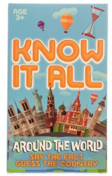 Boxer Gifts Know It All: Around The World Countries Card Games For Kids and Family | Educational Games For Children - Travel Sized | Fun Learning Geography Gift For Boys & Girls