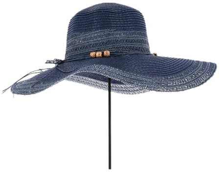 Traclet Capeline Safia Paja Papel Azul Marino, azul marino, Talla única