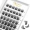 QUEWEL Cluster Wimpern 72 Pcs Mix8-16mm DIY Wimpernverlängerung Individuelle Falsche Wimpern Weich-Nicht brechen für persönlichen Make-up Gebrauch