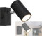 bmf-versand® Wandleuchte Innen Schlafzimmer mit Schalter - Wandlampe Wohnzimmer 1 Flammig Schwarz - Leselampe Wandmontage 1 Spot - Wandstrahler GU10 ohne Stecker