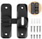 Cerradura de puerta corredera, Corredera Interior Instalar de 90/180 Grados, Cerrojo y Pestillo con Tornillo de Bloqueo de Puerta Seguridad, ​para Valla de Madera/Puerta/Ventana/Jardin - Negro