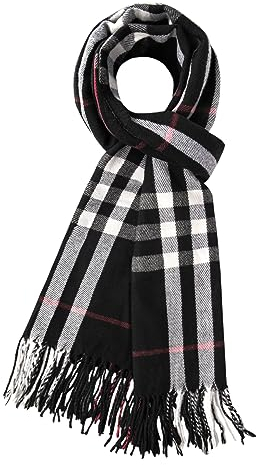 Écharpe Hommes Hiver Chaud Plaid Echarpe Classique Chic Mode Automne Hiver Foulard Cadeau pour Hommes et Femmes