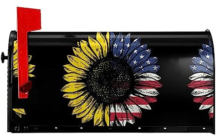 Adesivo per cassetta delle lettere con bandiera americana, con ventosa magnetica, impermeabile (coerente su entrambi i lati)