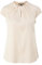comma Satinbluse mit Raffung beige 42