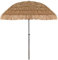 newgarden - Sombrilla de Rafia Hawaiana para Exterior, Playa, Jardin Ø 220 cm Plegable. Estructura de Acero Inoxidable Altura Ajustable para la Terraza y el Balcón (Rafia Hawaiana)