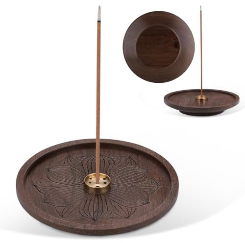 1 Pezzi Porta Incenso per Bastoncini Portaincenso Bastoncino Porta Incenso 9 Fori Bruciatore Incenso porta incenso in legno Porta Incenso Loto Ideale Per Decorazione Domestica Meditazione e Yoga