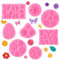 RISF Lot De 8 Moules Silicone En Forme De Fleur 3D, Mini Moule Bougie Animaux Pour Chocolats, Fudges, Gâteaux Et Biscuits
