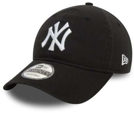 New Era New York Yankees MLB Washed Schwarz Verstellbare 9Twenty Cap - One-Size