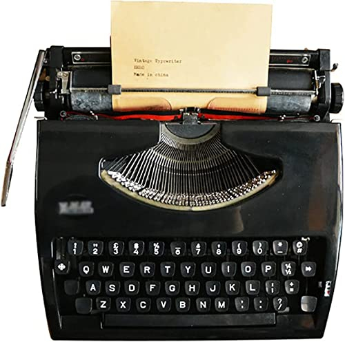 ZJFJMBD Altmodische mechanische englische Schreibmaschine – 1980 Klassische Nostalgie, tragbare Retro-Handschreibmaschine für den normalen Gebrauch. Vintage-Schreibmaschine