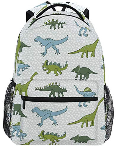 TDTRADD Rucksack mit lustigem Dinosaurier-Motiv, für Kinder, Jungen, Dino-Motiv, Schultasche, Büchertasche, Tiere, Computer, lässiger Laptop-Rucksack, Reisen, Wandern, Camping, Tagesrucksack, siehe