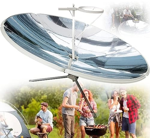 ZYLDDS Fours D'extérieur,Réchaud Solaire, Réchaud Solaire Portable,1800w Cuiseur Solaire à Concentration,pour Le Camping en Plein Air,La Cuisson,Le Barbecue
