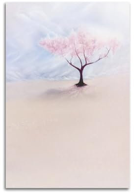 ZZBYMX Landschaftsposter mit Kirschbäumen auf dem See, dekoratives Gemälde, Leinwand, Wandposter und Kunstdruck, moderne Familienschlafzimmer-Dekoration, Poster, 30 x 45 cm