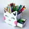 Craft Maestro Groß Süßer Einhorn Förmiger Buntstiftständer/Stiftehalter für Kinderzimmer - Holz Organizer Mädchen/Jungen Geschenk