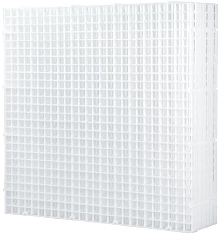 LINLAN 4 Stück 30x30cm Kunststoffgitter-Aquarium, Aquarium-Trennwand, Aquariumteiler für Bodenschutz und Aquascaping-Unterstützung (Weiß-ohne Zubehör)