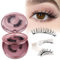 GEMERRY 2 Paare Magnetische Wimpern Natürlicher 3D Wimpern Magnetisch Kit Look Zwei Verschiedene Wimpern Magnetisch Wiederverwendbar mit 1 Stk Zange (H3+806)