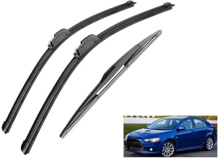 Auto Scheibenwischer J-Haken Auto Vorne Hinten Scheibenwischerblätter Bürsten Cutter Zubehör Für Mitsubishi Für Lancer Fließheck Sportback 2008-2012 Ersatzwischblätter