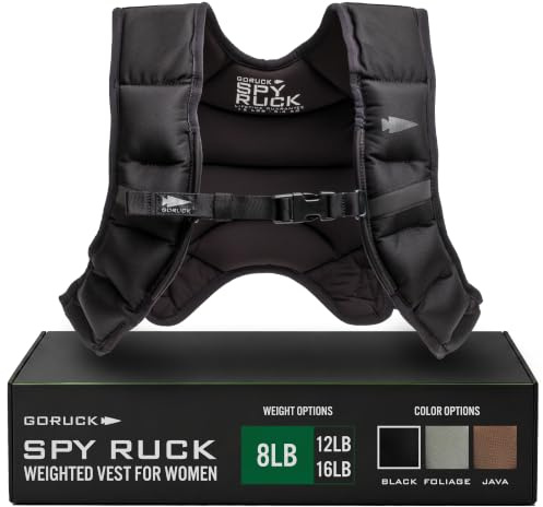 GORUCK 3,6 kg, 5,4 kg, 7,3 kg Spy Ruck Damen Gewichtsweste zum Gehen & Laufen - Gewichtsweste für Frauen Fitnesstraining mit verstellbarer Passform, Low-Profile-Design zur Gewichtsreduktion