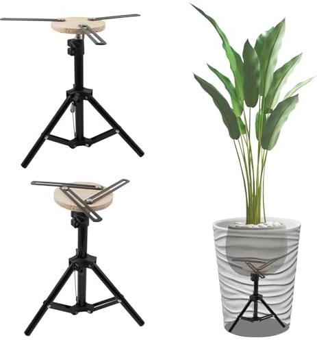 KeaJuidy 2 Sets Rehausseurs de Plantes réglables en Hauteur pour Pots d'intérieur 30-50 cm Inserts de Plantation pour Grands Pots