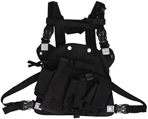 Pissente 2-Wege-Funkgerät Brusttasche Walkie Talkie Brustgeschirr Tasche Universelle Funkgerät Brusttasche mit Verstellbarem Schultergurt für GP340 CP040 BF UV5R