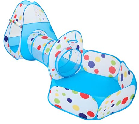 CROWNSHOP Play Tunnel 4 in 1 Play Tents for Kids Pop Up Play Tent