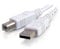 C2G 81562 3M USB Printer Cable, USB 2.0 A to B Lead. Compatible with printers and scanners from HP, Epson, Brother, Samsung, Cannon and all other USB A/B devices, White