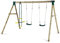 Plum Colobus Round Pole FSC Outdoor Garden Wooden Swing Set Double Swing Seats and 2 Seater Glider Accessories