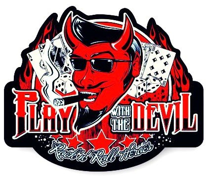 Rock´n´Roll Heroes Play with The Devil Aufkleber/Sticker/Rockabilly