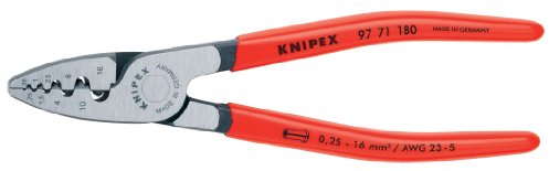 KNIPEX-WERK C. GUSTAV PUTSCH 9771180 Aderendhülsenzange L.180mm 0,5-16mm2 KNIPEX m.Ku.-Überzug
