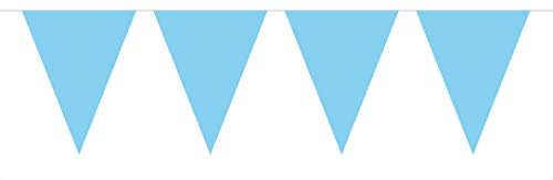 Folat CC-FO-22614 Wimpelkette/Party-Dekorationen, 10 Meter, mit 15 Fähnchen, Blau
