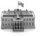 Fascinations MMS032 - Metal Earth 502632 - White House, lasergeschnittener 3D-Konstruktionsbausatz, 2 Metallplatinen, ab 14 Jahren