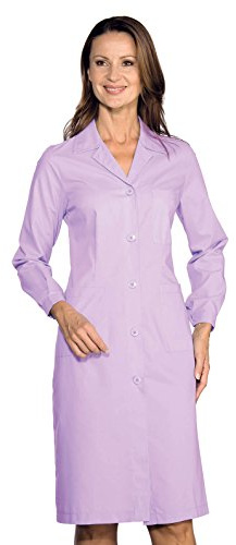Isacco Camice Donna - Isacco Lilla, Lilla, L, 65% Poliestere 35% Cotone, Manica Lunga, Bottoni a pressione