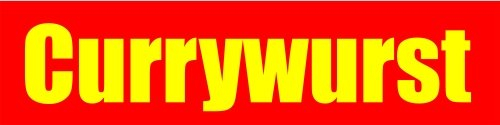 KIWISTAR - Werbeplane - Currywurst - 150cmx50cm - Plane Banner Gerüstplane