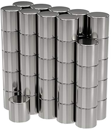 50 Magnete Scheibenmagnet 1x1 mm - Kraft 0,3 kg - silber extra stark rund - starke Supermagnete - Magnet für Whiteboard, Pinnwand, Magnettafel, Werkstatt - Neodym Power