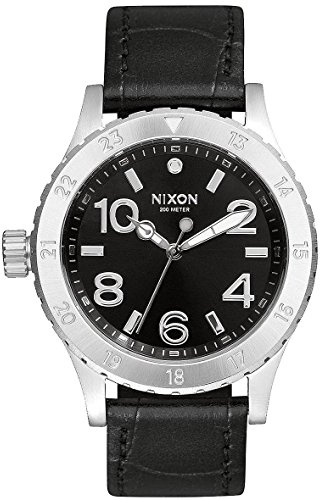 Nixon Damen-Armbanduhr 38-20 Leather Black Gator Analog Quarz Leder A4671886-00