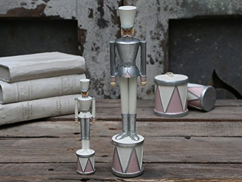 Chic Antique Vintage Zinnsoldat (2er Set, Antique Weiß, Weihnachtsdeko)