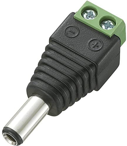 Niederspannungs-Stecker, männlich, gerade, TRU Components DC-13M 1572162, Außendurchmesser: 5,5 mm, Innendurchmesser: 2,5 mm, 1 Stück