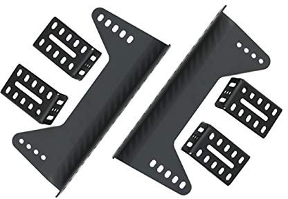 MODAUTO Support Latéral pour Siège Auto, Support pour Semibaquet, Longueur 360mm, 6 Pièces Incluses, Universel, Modèle G460-FR, Noir