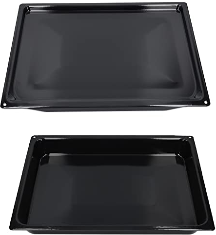LUTH Premium Profi Parts Set 2x Plaques de cuisson émaillées 458x364x17mm et 458x364x54mm pour four compatibles avec Gorenje Privileg 274662 222709