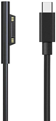 TECHGEAR USB-C Charging Cable (5ft/1.5m), Surface Connect to USB-C Fits Surface Pro 9 8 7 6 5 4 3, Book 1/2, Laptop / 2, 3 / Studio/Go 2
