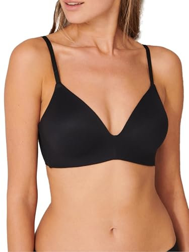 Schiesser Damen BH gepaddet ohne Bügel - Invisible Soft, schwarz_166568, 70B