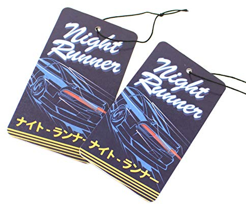 2er Set Tuning Lufterfrischer Duftbaum fürs Auto Air Freshener Design Duft Anhänger V2 (2x Night Runner)