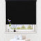 LUCKUP 100% Blackout Waterproof Fabric Window Roller Shades Blind, Thermal Insulated,UV Protection,for Bedrooms,Living Room,Bathroom,The Office, Easy to Install 109 x 183 cm(Black)