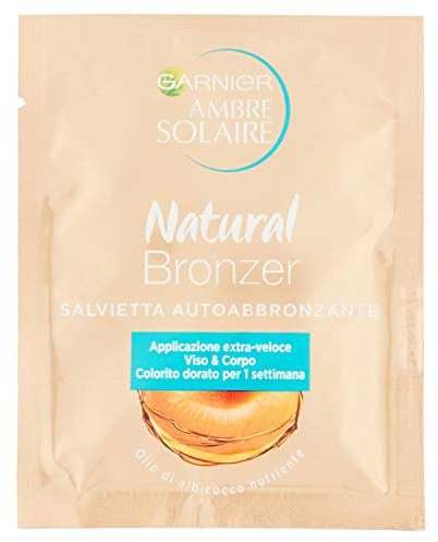 Garnier Natural Bronzer Selbstbräunungstuch, Aprikosenöl, pflegend, 5,6 ml