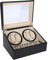 Ejoyous Automatische Uhrenbeweger Box, Uhrendreher, Uhrenbox für 4 Automatikuhren + 6 Gitter Uhrenaufbewahrungsgehäuse, Links- oder Rechtslauf Aufbewahrungsbox Automatikuhren Leise (Black)