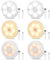 Tailcas Motion Sensor Lights Indoor, Two-Color Upgrade (Cold White/Warm White), USB Rechargeable LED Night Light with Auto/On/Off Modes, with Removable Magnet Sheet Stick-On Cupboard Lights, 6 Pack