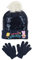 Sun City Peppa Pig Wutz Kinder Mädchen Winter-Set Winter-Mütze und Handschuhe (54, Blau)