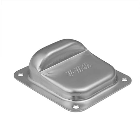 DMX - Türstopper Türtfeststeller Torstopper Bolzenriegel Bodenschieber Garagentorfeststeller Türfeststeller aussenbereich Auflaufstütze, 1 Stück - SB 90 - Silber, 158x138x50 mm