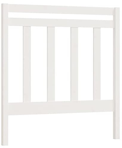 vidaXL Solid Wood Pine Bed Headboard White 95x4x100 cm Wooden Pallet